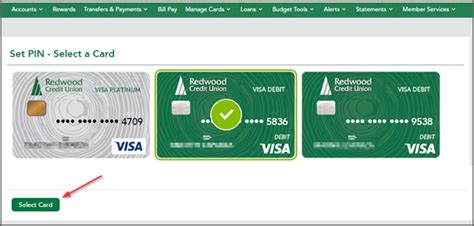 How do I change my Redwood Credit Union Credit/Debit card PIN in Online ...