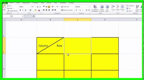 How To Make A Diagonal Line In An Excel Cell - Printable Templates