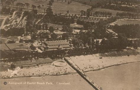 Aerograph of Euclid Beach Park Cleveland, OH Postcard