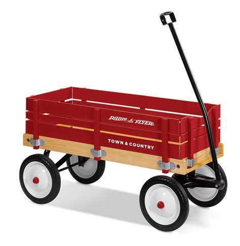 Radio Flyer Town & Country Wood Body Red Wagon - Walmart.com