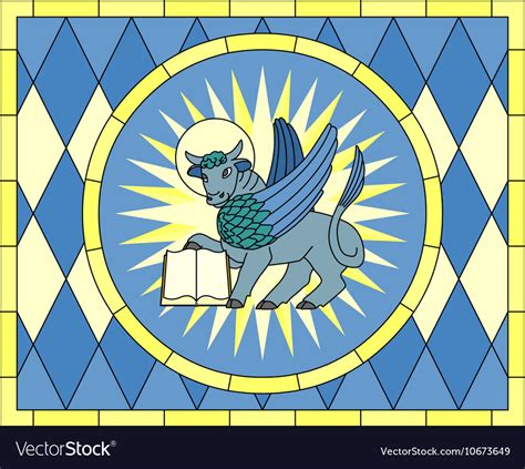 Symbol of luke the evangelist winged ox Royalty Free Vector