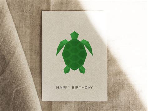 Printable Birthday Card Sea Turtle Turtle Greeting Card Sea Turtle Card Birthday Card Gift Happy ...