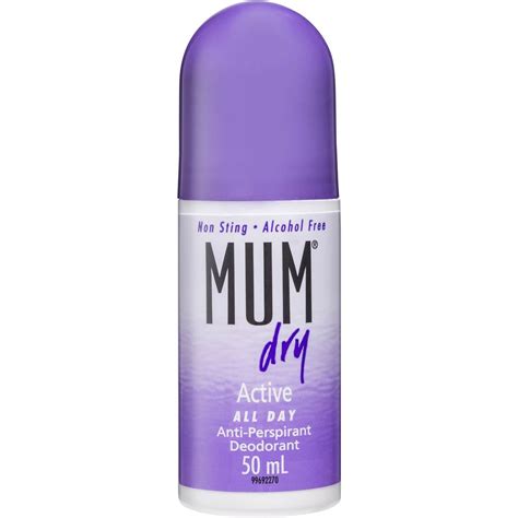 Mum Dry Anti Perspirant Deodorant Dry Active All Day 50ml | Woolworths