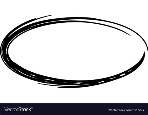 Grunge frame oval shape Royalty Free Vector Image