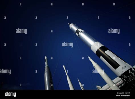 rocket garden at kennedy space center, florida Stock Photo - Alamy