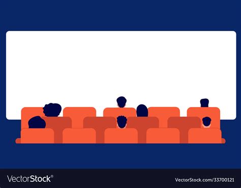 People watching movie cinema audience cartoon Vector Image