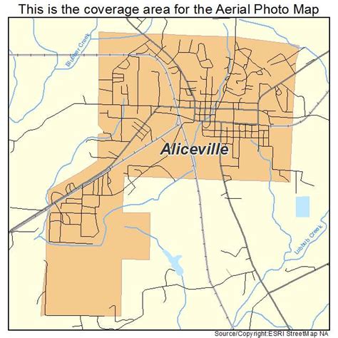 Aerial Photography Map of Aliceville, AL Alabama