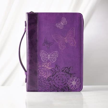 Butterflies Bible Cover, Purple, Large - Christianbook.com