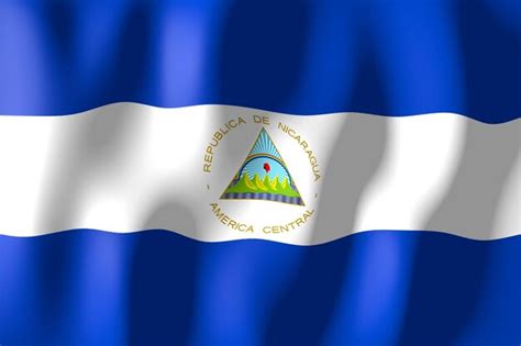 Premium Photo | Nicaragua rippled country flag