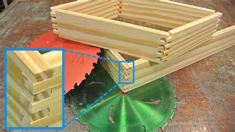 Box joints WITHOUT buying a dado set | Box joints, How to make box, Box joint jig