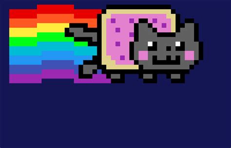 Pixilart - Nyan Cat Pixel art by Anonymous