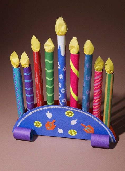 Celebrate Chanukah with a colorful DIY menorah! This is a really easy ...