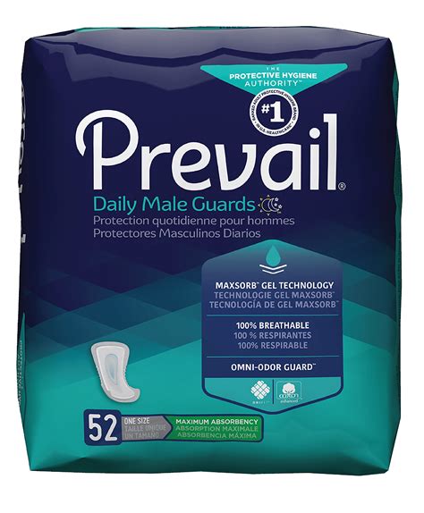 Prevail Daily Male Guards Male Incontinent Pad 12.5" L Contoured PV-811 - Walmart.com - Walmart.com