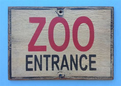 ZOO ENTRANCE sign made from reclaimed plywood | Entrance, Plywood and Signs