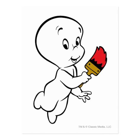 Casper Painting Postcard | Zazzle.com | Casper, Postcard, Painting