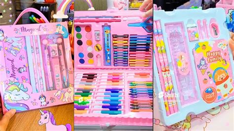 Unicorn Stationery Kit Unboxing 🦄💜 - YouTube