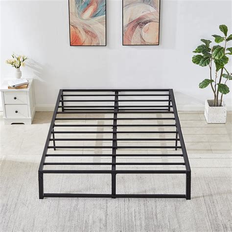 VECELO Full size Bed Frame , 55.5" W Metal Platform Bed Frames No Box ...