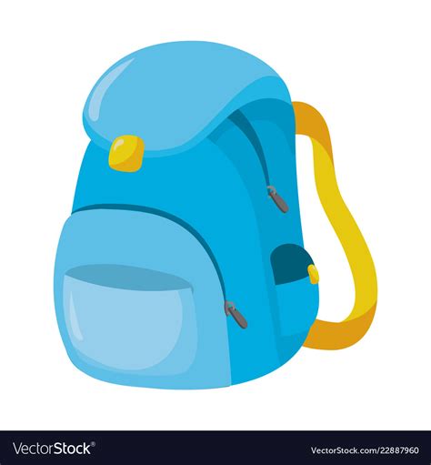 School backpack cartoon Royalty Free Vector Image