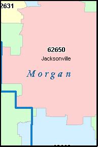 MORGAN County, Illinois Digital ZIP Code Map