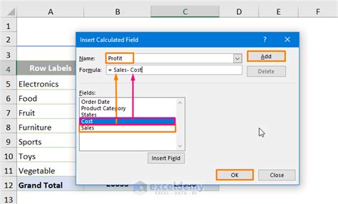 Excel Pivot Table: Difference between Two Columns (3 Cases)