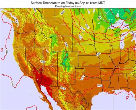 New-Mexico Surface Temperature on Thursday 07 Nov at 11pm MST