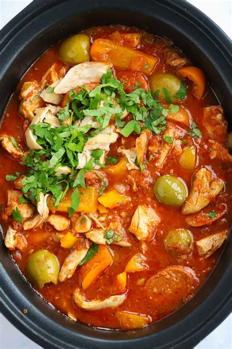 Slow Cooker Chicken and Chorizo Stew