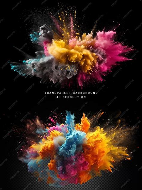 Premium PSD | Colorful Powder Explosion