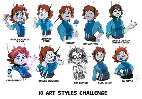 10 Art Styles challenge by The--Magpie on DeviantArt