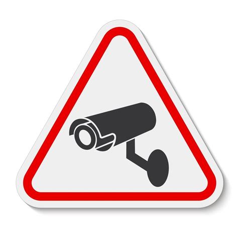 Signo de símbolo de cámara de seguridad CCTV, ilustración vectorial, aislar en la etiqueta de ...