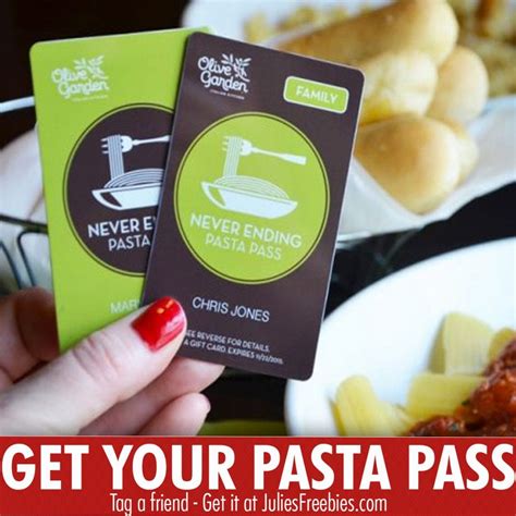 Olive Garden Never Ending Pasta Pass Available August 23rd! - Julie's Freebies