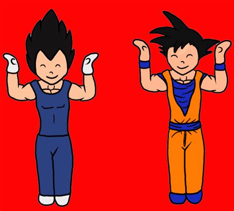 Goku and vegeta dance yay by fierfairy42 on DeviantArt