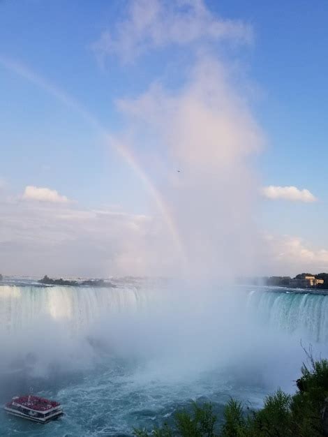 Premium Photo | Niagara falls on rainbow