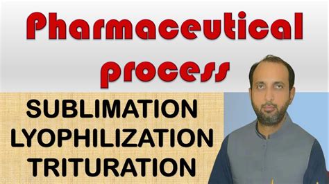 SUBLIMATION || LYOPHILIZATION || TRITURATION ||Pharmaceutical process || freeze drying - YouTube