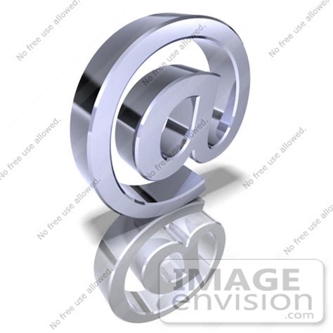 Royalty-Free (RF) Illustration of a 3d Chrome Arobase Symbol - Version ...