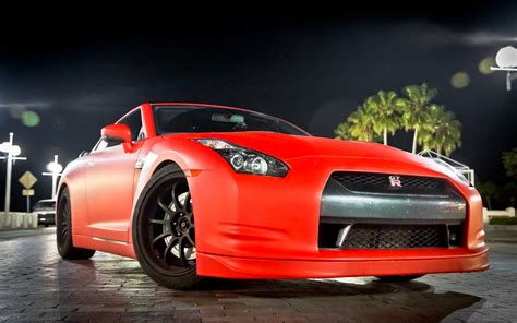 Nissan GTR Matte Red Wallpaper - HD Car Wallpapers #2976