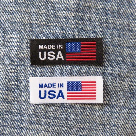 American Flag Made in USA Labels - Clothing Tag, Woven Label - CRUZ LABEL