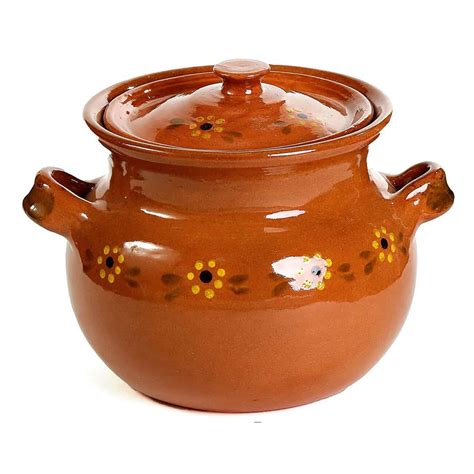 Mexican Traditional Clay Bean Pot - Terracotta - Muy Bueno Cookbook