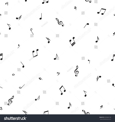 Music Background Notes Symbols Black White Stock Vector (Royalty Free) 650984158 | Shutterstock