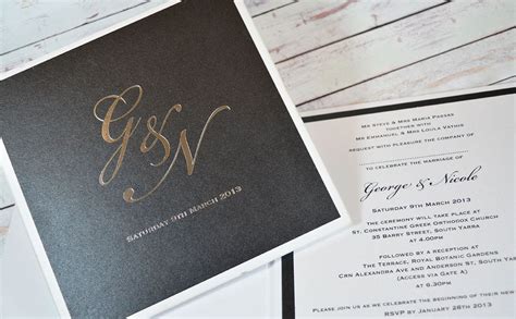 Elegant Foil Wedding Invitations