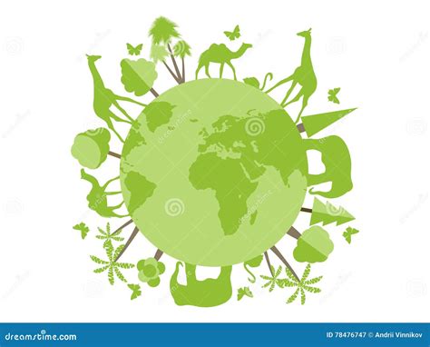 Animals On The Planet, Animal Shelter, Wildlife Sanctuary. World Environment Day. Cartoon Vector ...