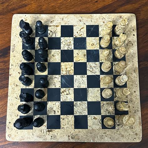 Marble Chess Board Set Marble Chess Set With Pieces Stone - Etsy