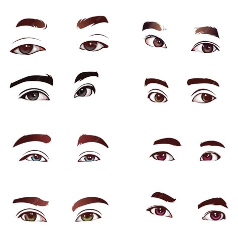 Premium Vector | SET OF REALISTIC EYES VECTOR