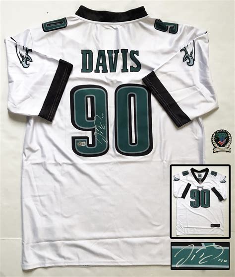 Jordan Davis Signed Jersey Philadelphia Eagles Beckett BAS - Memorabilia For Less