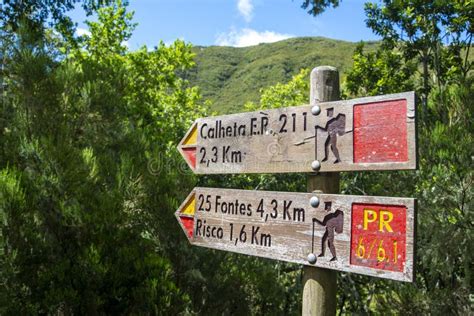 Madeira Island Hiking Routes Stock Photo - Image of island, navigation ...