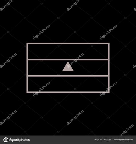 Nicaragua Flag Icon Black Outline Flat Design Independence Day National ...