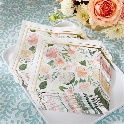 Floral Paper Napkins (Set of 30) | My Wedding Favors MWF