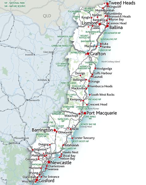 Map Of Nsw Coastal Towns - Twyla Ingeborg