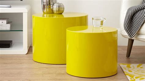 Bright side tables Yellow Side Table, Modern Side Table, Dining Room Table, Table And Chairs ...