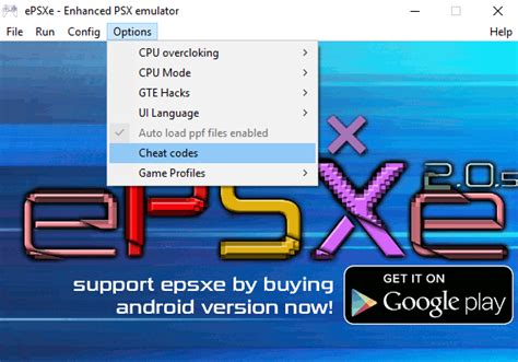 How to use Cheat Codes with the ePSXe Emulator