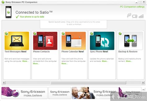Sony Ericsson PC Companion - Screenshots